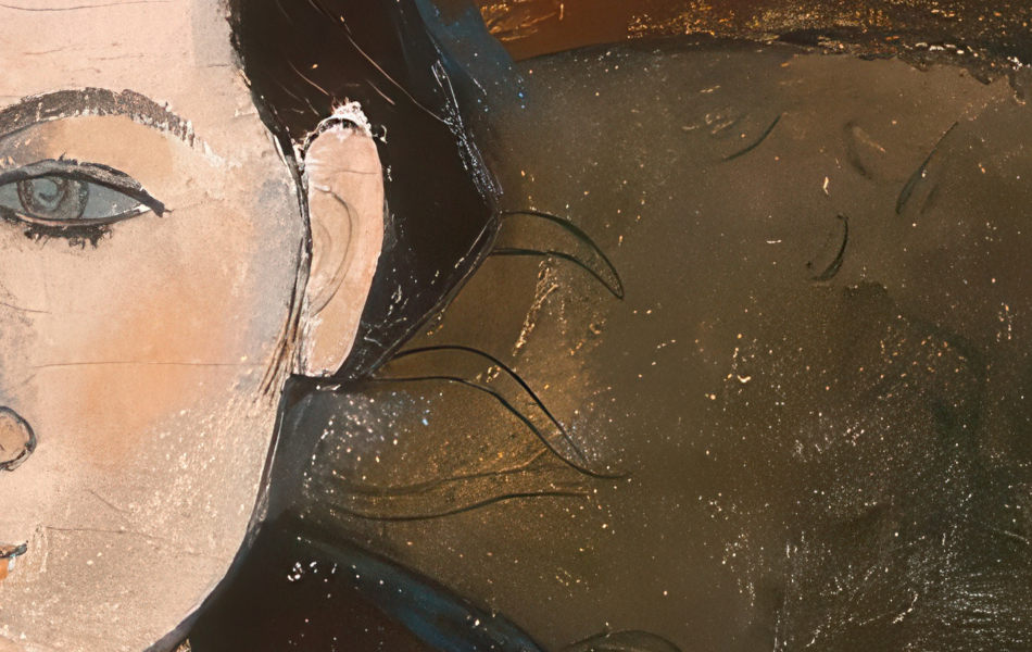 Elena Povolozky Detail of Lines and Scratching on Surface